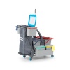 Уборочная тележка PROCART JET 731S с герм. ковшом, ведром для сбора мусора  и отсеком для инвентаря фото 35961