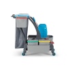 Уборочная тележка PROCART JET 736S с отжимом, ведром для сбора мусора  и отсеком для инв. 25 и 18 л. фото 35994