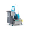 Уборочная тележка PROCART JET 736S с отжимом, ведром для сбора мусора  и отсеком для инв. 25 и 18 л. фото 35996