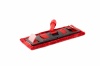 Держатель мопов универсальный, 50х13 см, пластик, серый, красная рукоятка фото 49349