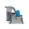 Уборочная тележка PROCART JET 728S с отжимом, ведром для мусора и ведром для мытья окон 25 и 22 л. фото 36010
