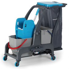 Уборочная тележка PROCART JET 727S с отжимом, ведром для сбора мусора и ведром для мытья окон
