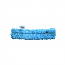 Шубка-щетка для мытья окон, 35 см, микрофибра, липучка, синяя