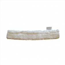 Шубка-щетка для мытья окон, 45 см, микрофибра, липучка, белая