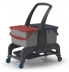 Уборочная тележка PROCART JET 722S с 2-мя непротекаемыми ведрами по 22 л.  
