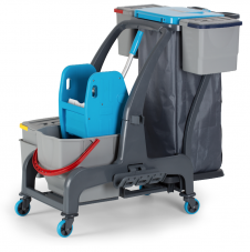 УБОРОЧНАЯ ТЕЛЕЖКА PROCART JET-726S С ОТЖИМОМ, ВЕДРОМ ДЛЯ СБОРА МУСОРА																														