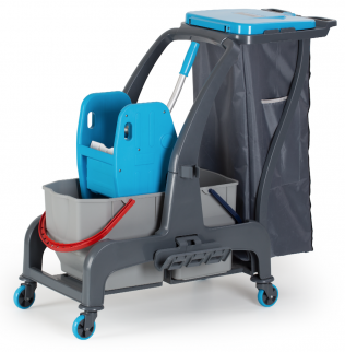 Уборочная тележка PROCART JET 735S с отжимом, ведром для сбора мусора 18 и 25 л. фото 35975