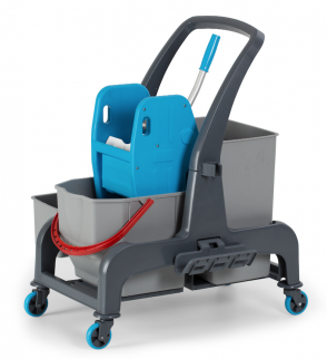Уборочная тележка PROCART JET 724S с отжимом и мусорным ведром 25 и 30 л.  фото 35964