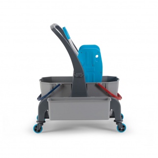 Уборочная тележка PROCART JET 721S с  отжимом, 2-мя ведрами по 25 л. и ведром для аксессуаров фото 36023