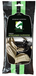 Влажные салфетки для ухода за кожаным салоном с натуральным воском карнауба фото 39713