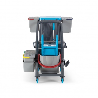 Уборочная тележка PROCART JET 728S с отжимом, ведром для мусора и ведром для мытья окон 25 и 22 л. фото 36011